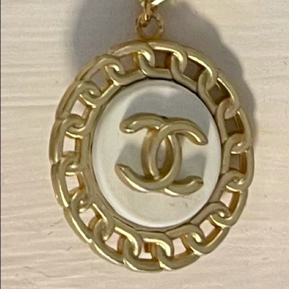 Chanel button necklace